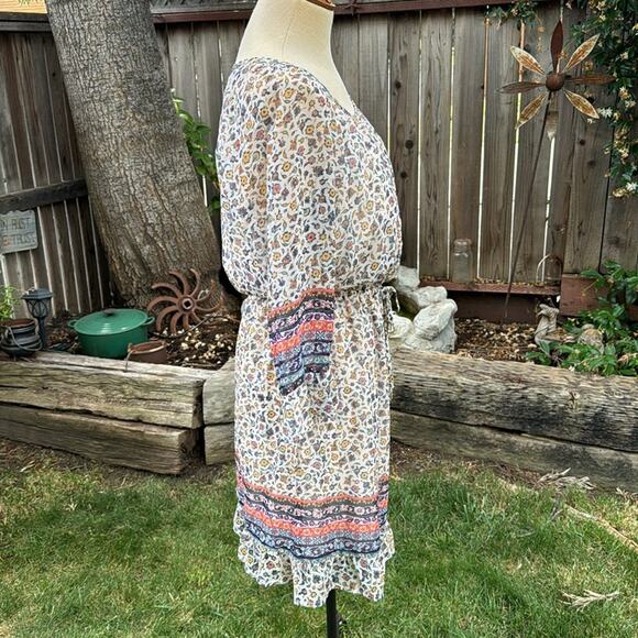 Eyeshadow Boho Peasant Tiny Flowers Babydoll Dress Size Medium - Picture 4 of 8